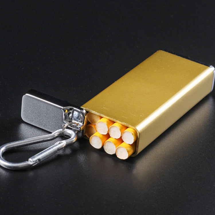 Portable Cigarette Case Portable With Lid Sealed Ashtray, Color: Gold by bashfashion