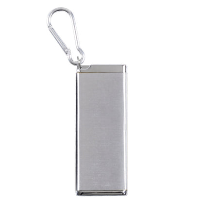 Portable Cigarette Case Portable With Lid Sealed Ashtray, Color: Silver by bashfashion