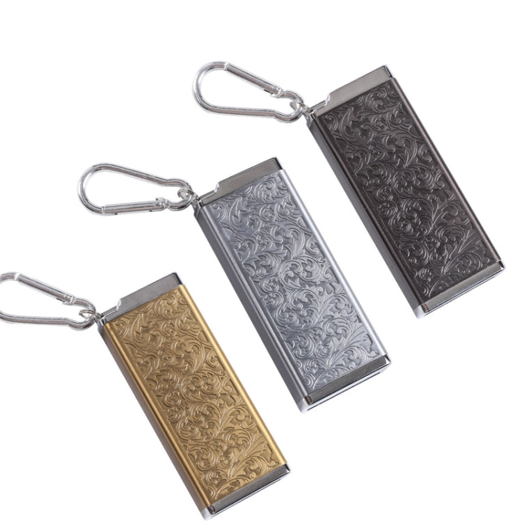 Portable Cigarette Case Portable With Lid Sealed Ashtray, Color: Black Engraved Flower by bashfashion