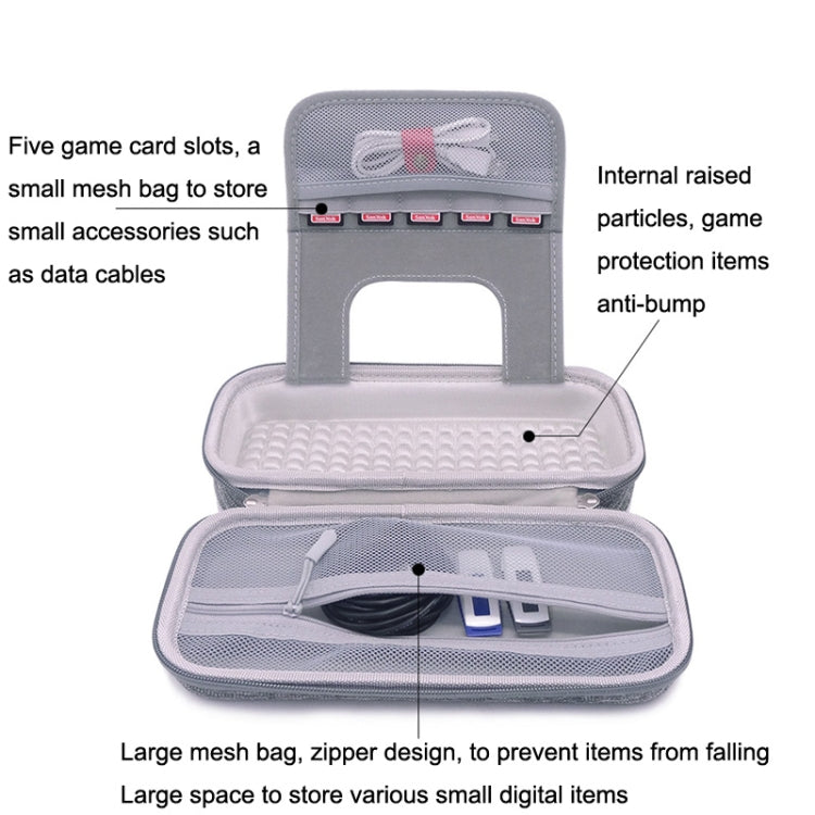 CHKJOK Game Console Bracket Function EVA Protective Sleeve For Switch Oled(Gray) by CHKJOK