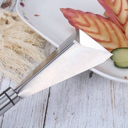 Household Stainless Steel Fruit Carving Knife Shaper Flower-shaped Vegetable Cutter by bashfashion