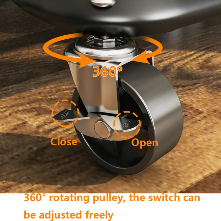 HP211015 Multifunctional Kitchen Storage Rack with Pulley(Black) by bashfashion