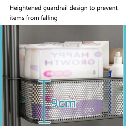 HP211015 Multifunctional Kitchen Storage Rack with Pulley(Black) by bashfashion