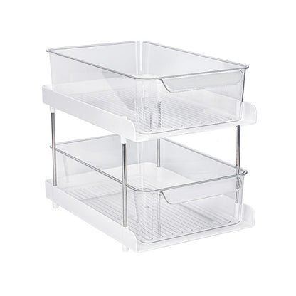 Washbasin Skin Care Products Transparent Storage Rack, Spec: Double Layers by bashfashion
