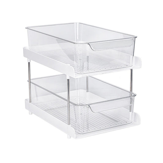 Washbasin Skin Care Products Transparent Storage Rack, Spec: Double Layers by bashfashion