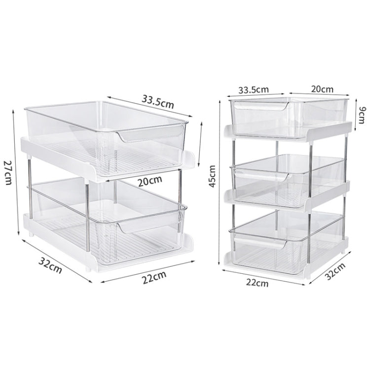 Washbasin Skin Care Products Transparent Storage Rack, Spec: Double Layers by bashfashion