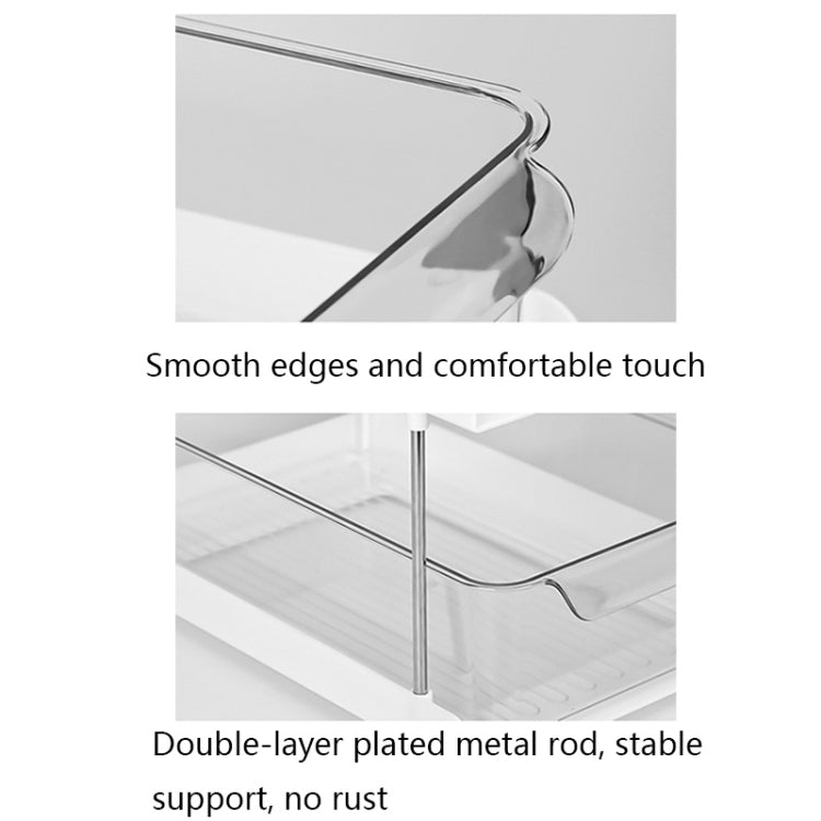 Washbasin Skin Care Products Transparent Storage Rack, Spec: Double Layers by bashfashion