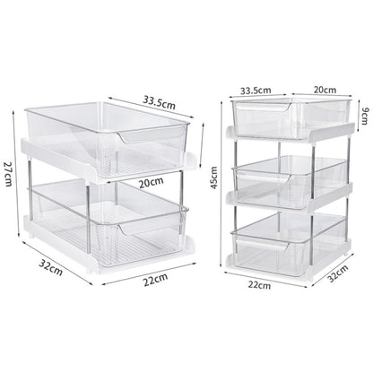 Washbasin Skin Care Products Transparent Storage Rack, Spec: Three Layers by bashfashion