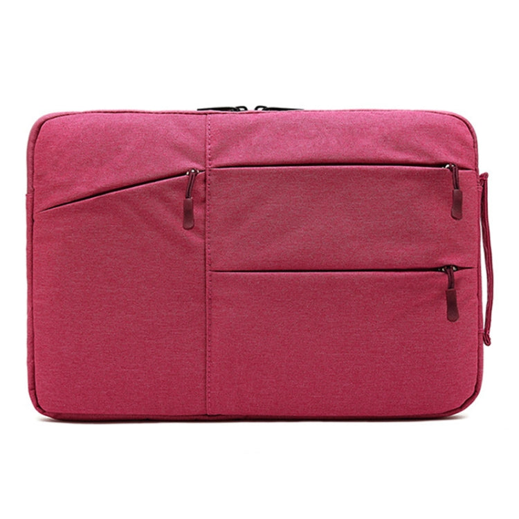 Zipper Type Polyester Business Laptop Liner Bag, Size: 14 Inch(Rose Red) by bashfashion