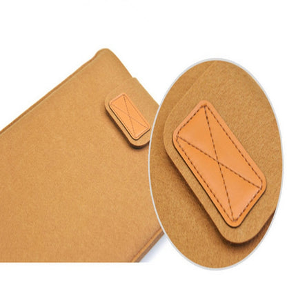 Vertical Felt Laptop Bag Tablet Sleeve Bag, Size: 11 Inch(Khaki) by bashfashion