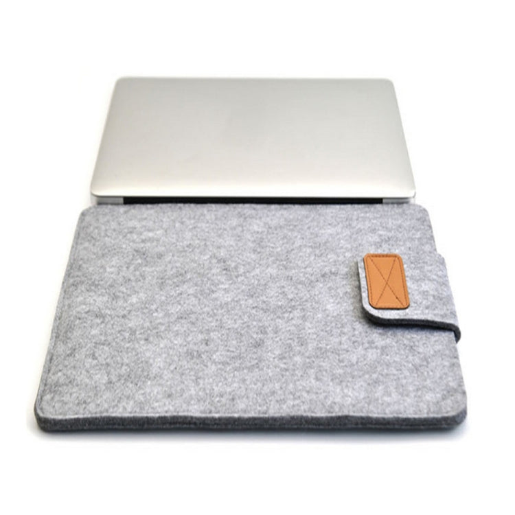 Vertical Felt Laptop Bag Tablet Sleeve Bag, Size: 13 Inch(Light Grey) by bashfashion