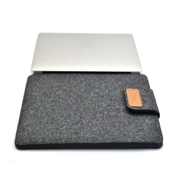 Vertical Felt Laptop Bag Tablet Sleeve Bag, Size: 14 Inch(Dark Gray) by bashfashion