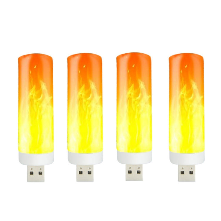 4 PCS USB Candlelight LED Imitation Flame Lamp by bashfashion