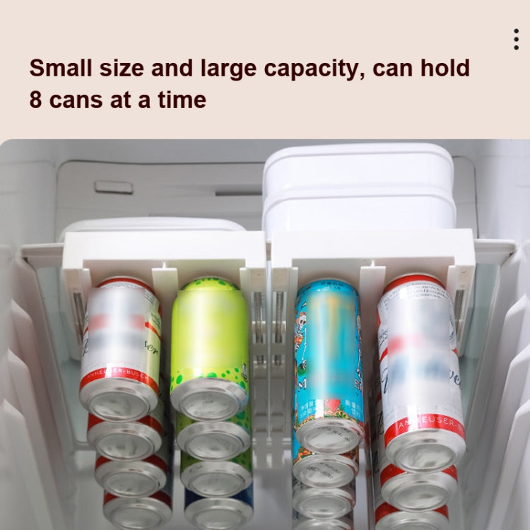 Refrigerator Beverage Beer Can Hanging Storage Rack(White) by bashfashion
