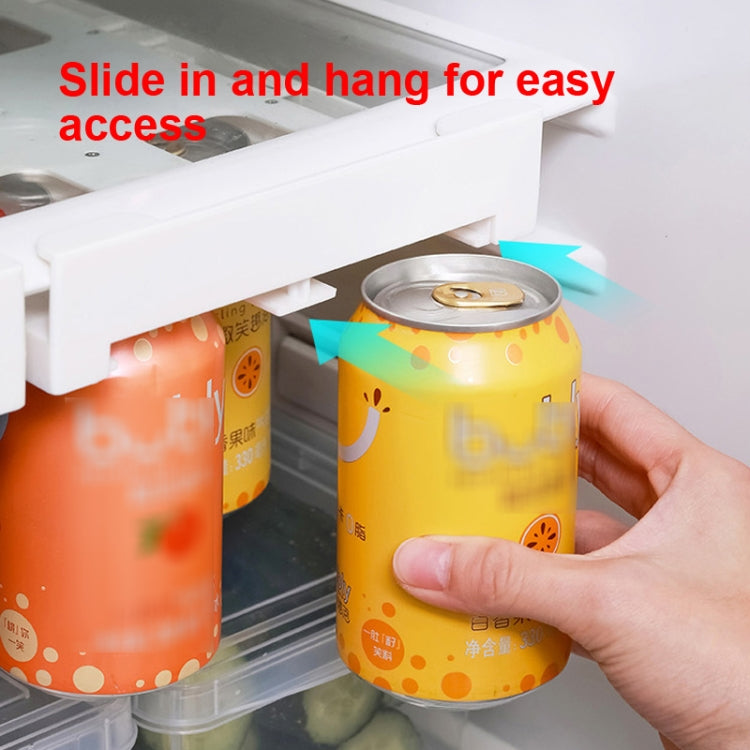 Refrigerator Beverage Beer Can Hanging Storage Rack(White) by bashfashion