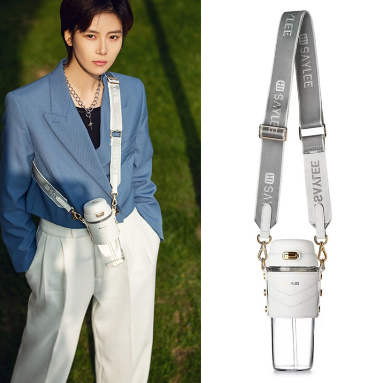 Saylee 500ML Portable Tritan Straw Cup(White) by bashfashion