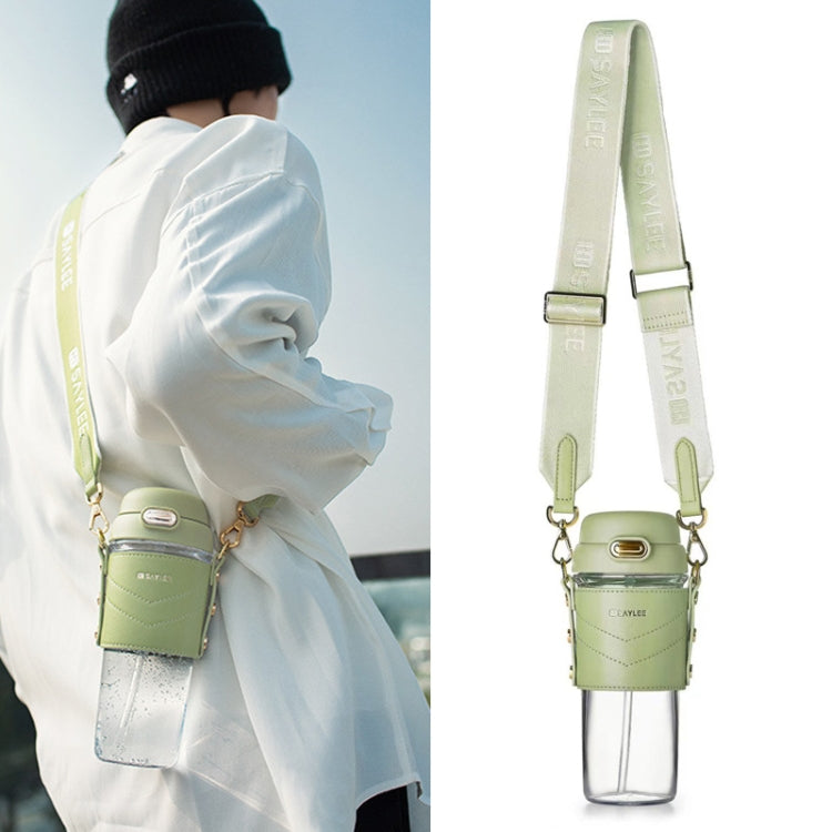 Saylee 500ML Portable Tritan Straw Cup(Light Green) by bashfashion