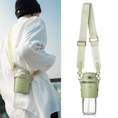 Saylee 500ML Portable Tritan Straw Cup(Light Green) by bashfashion