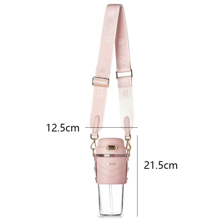 Saylee 500ML Portable Tritan Straw Cup(White) by bashfashion