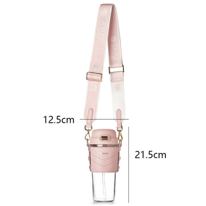 Saylee 500ML Portable Tritan Straw Cup(Pink) by bashfashion