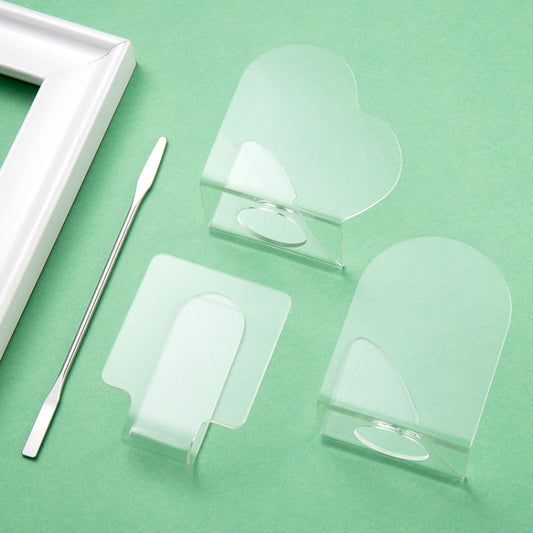 Acrylic Makeups Manicure Transparent Palette With Color Stick, Specification: Square Plate+Stick by bashfashion