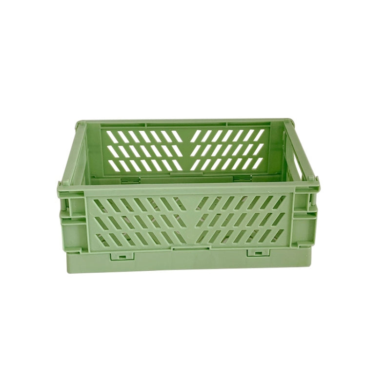 Student Desktop Organizer Folding Plastic Storage Box, Size: Small (Green) by bashfashion