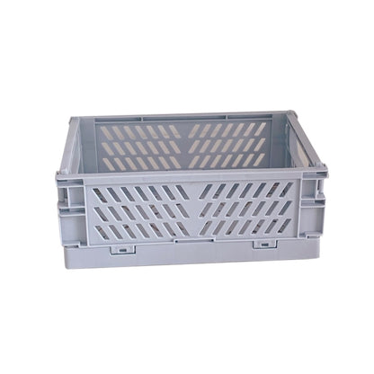 Student Desktop Organizer Folding Plastic Storage Box, Size: Small (Light Blue) by bashfashion