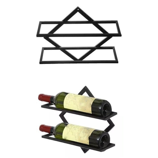 Wall Mounted Wine Rack Kitchen Dining Room Hanging Wine Glass Wine Bottle Rack(Wine Bottle) by bashfashion