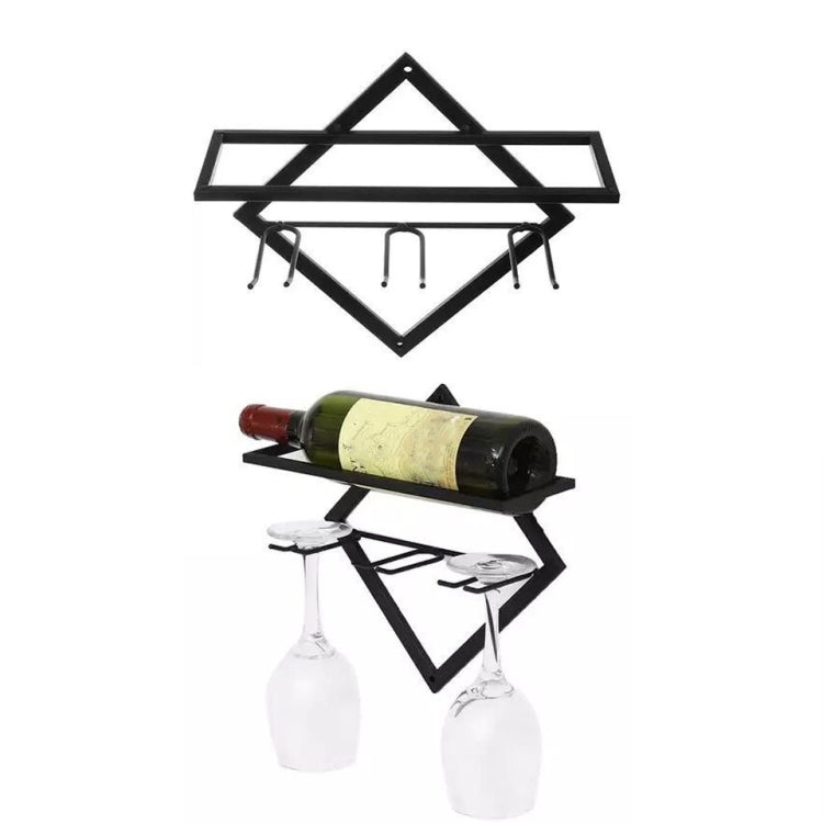 Wall Mounted Wine Rack Kitchen Dining Room Hanging Wine Glass Wine Bottle Rack( Hanging Cup) by bashfashion