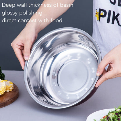 3 PCS / Set SiGang Stainless Steel Kitchen Supplies Seasoning Colorful Basin(22cm+24cm+26cm) by bashfashion