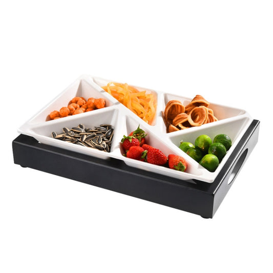 6 In 1 Multifunctional Compartmental Fruit Tray, Style: Base + White Disc by bashfashion