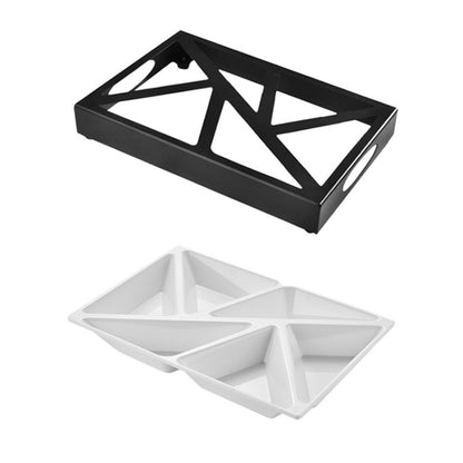 6 In 1 Multifunctional Compartmental Fruit Tray, Style: Base + White Disc by bashfashion