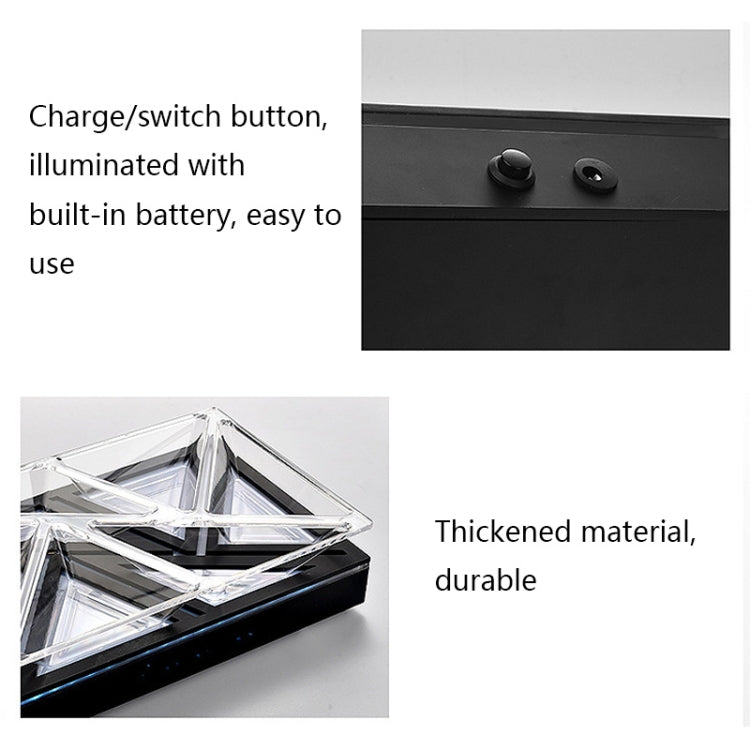 6 In 1 Multifunctional Compartmental Luminous Fruit Tray, Style: Luminous Base + Disc by bashfashion