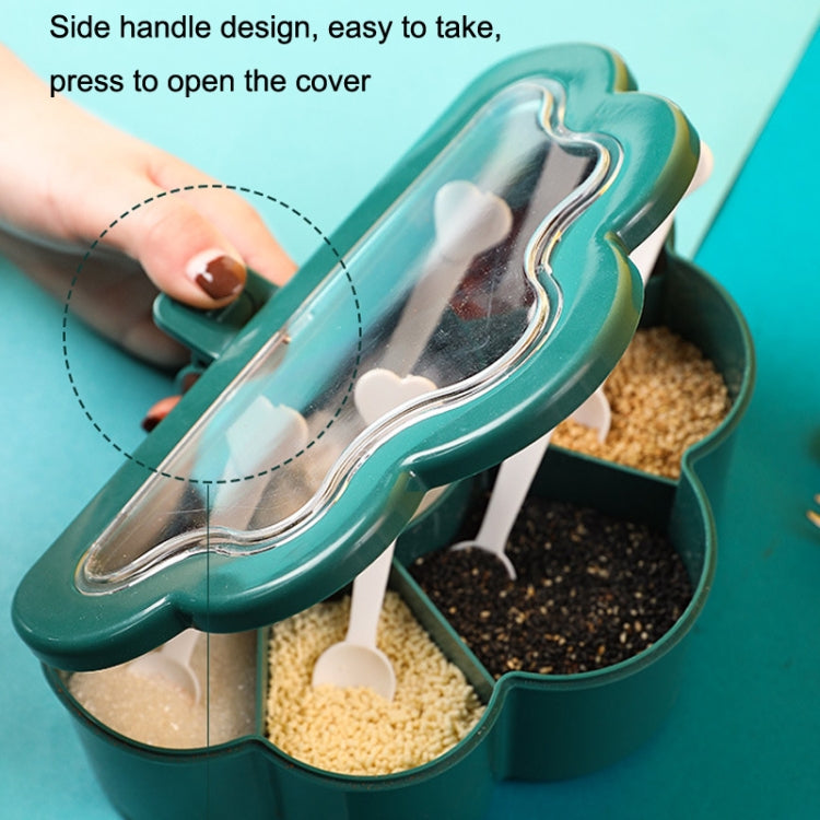 Household Combination Set Kitchen 6-Grid Seasoning Box(White) by bashfashion