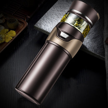 101-500ML Insulation Cup Tea Water Separation Tea Cup,Style: Stainless Steel Coffee by bashfashion