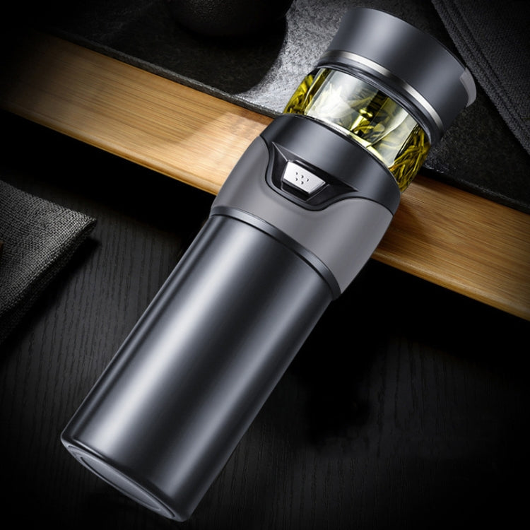 101-500ML Insulation Cup Tea Water Separation Tea Cup,Style: Stainless Steel Gray by bashfashion