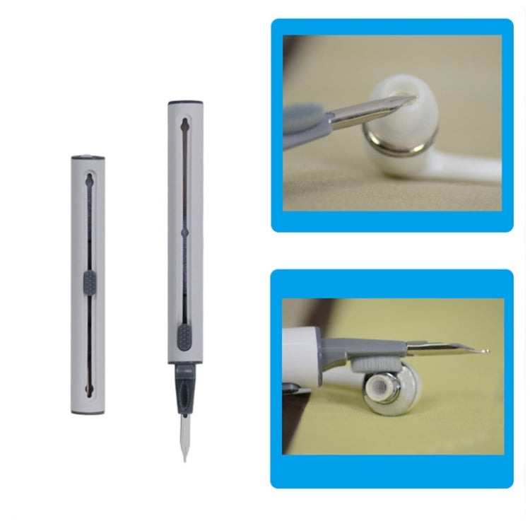 5 PCS Portable Second-generation Telescopic Headset Cleaning Pen Keyboard Dust Brush(Black) by bashfashion