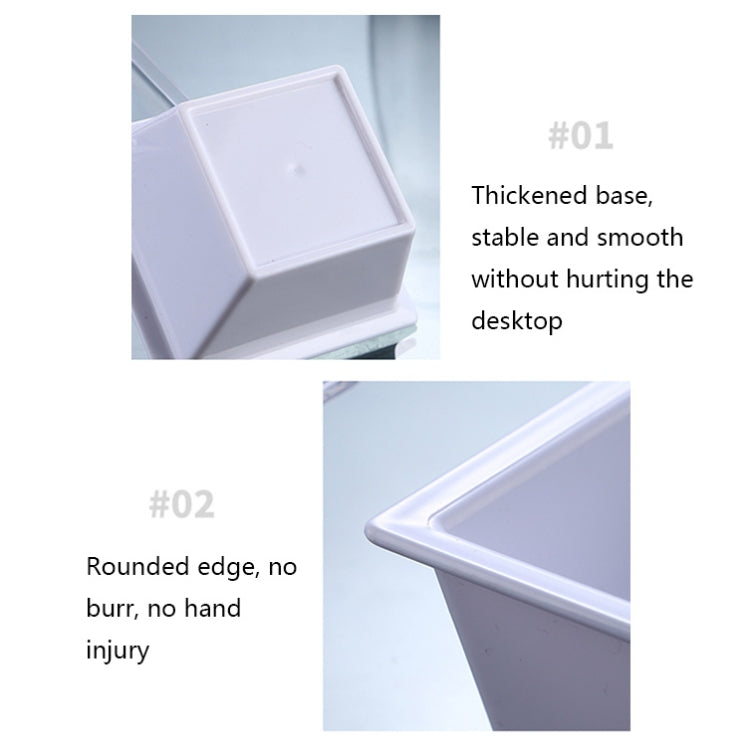 2 PCS Geometric Snack Plate, Style: Small Quartet (Transparent) by bashfashion