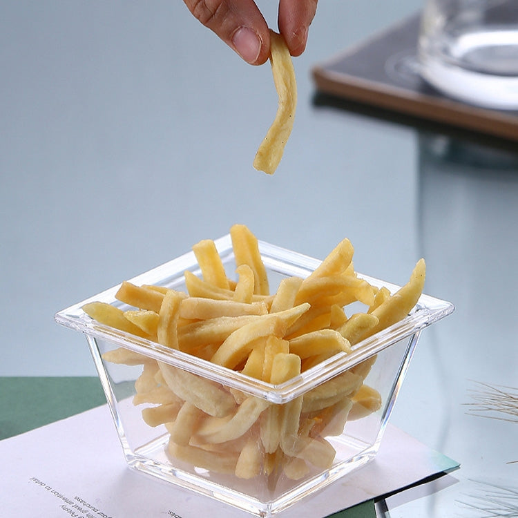 2 PCS Geometric Snack Plate, Style: Big Quartet (Transparent) by bashfashion