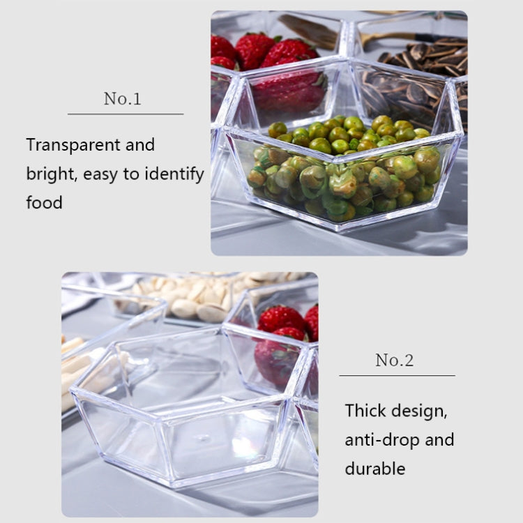 2 PCS Geometric Snack Plate, Style: Quadrilateral (Transparent) by bashfashion