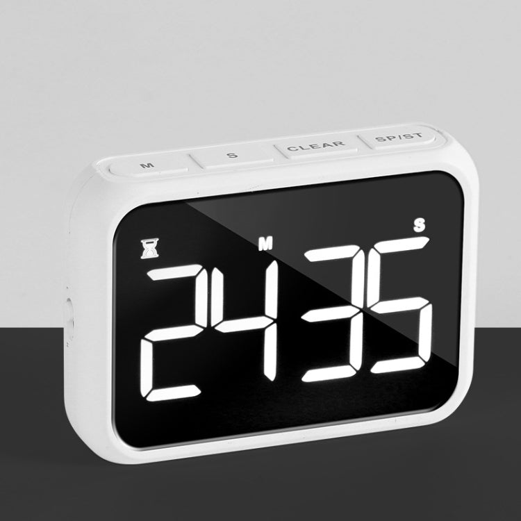 Rechargeable Large Screen LCD Electronic Timing Reminder Alarm Clock Kitchen Baking Timer(White) by bashfashion
