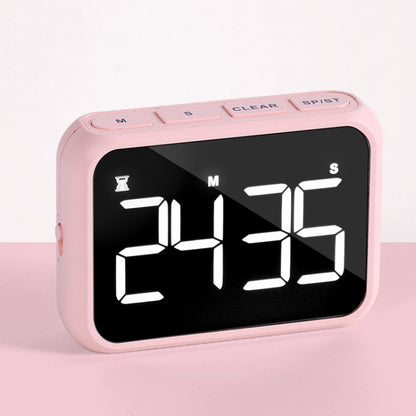 Rechargeable Large Screen LCD Electronic Timing Reminder Alarm Clock Kitchen Baking Timer(Pink) by bashfashion