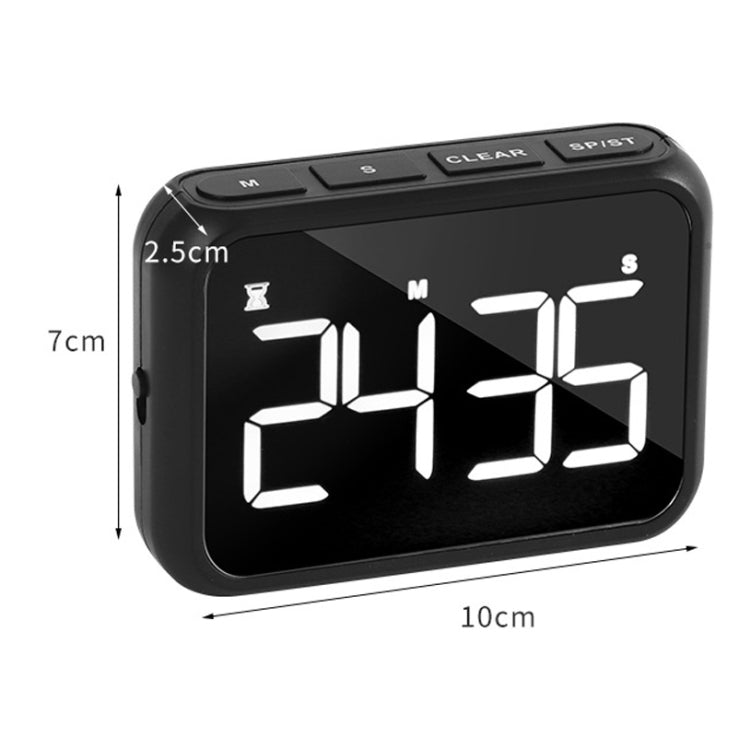 Rechargeable Large Screen LCD Electronic Timing Reminder Alarm Clock Kitchen Baking Timer(White) by bashfashion