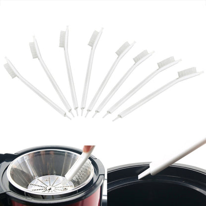 8 PCS Soymilk Machine Juicer Cleaning Brush Nylon Small Brush(White) by bashfashion