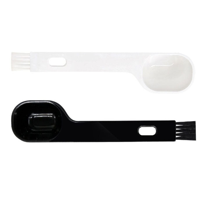 10 PCS Semi-automatic Coffee Machine Cleaning Brush Coffee Bean Spoon(White) by bashfashion