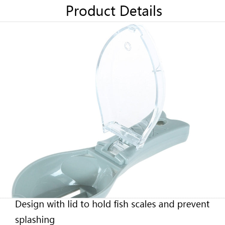 3 PCS CT1682 Thickened Plastic Fish Scaler with Cover(Green) by bashfashion