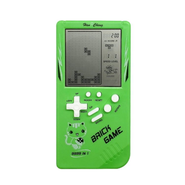 Large Screen Retro Children Handheld Game Console(Green) by bashfashion