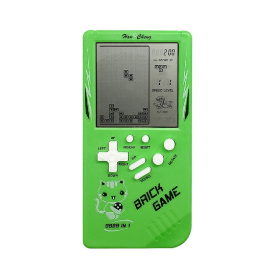 Large Screen Retro Children Handheld Game Console(Green) by bashfashion