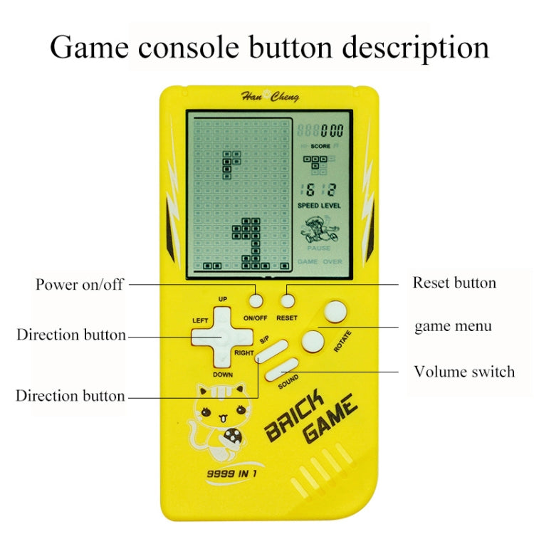 Large Screen Retro Children Handheld Game Console(Green) by bashfashion