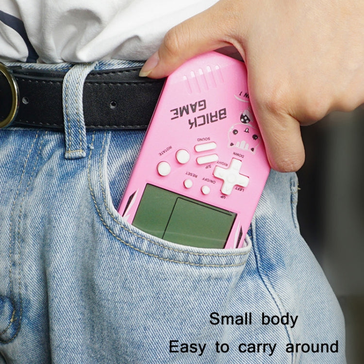 Large Screen Retro Children Handheld Game Console(Pink) by bashfashion